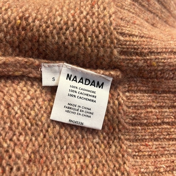 Naadam Marled Pink Cashmere Turtleneck Sweater Sz-S - Picture 8 of 8